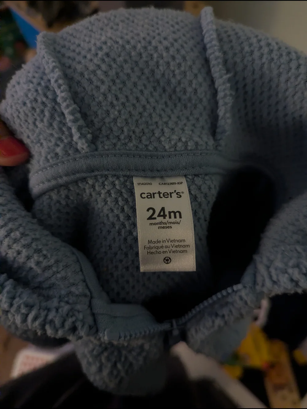 Carter's Baby Blue Sherpa Hooded Jacket